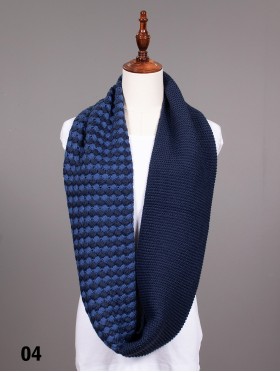 2 TONE KNIT LOOP SCARF